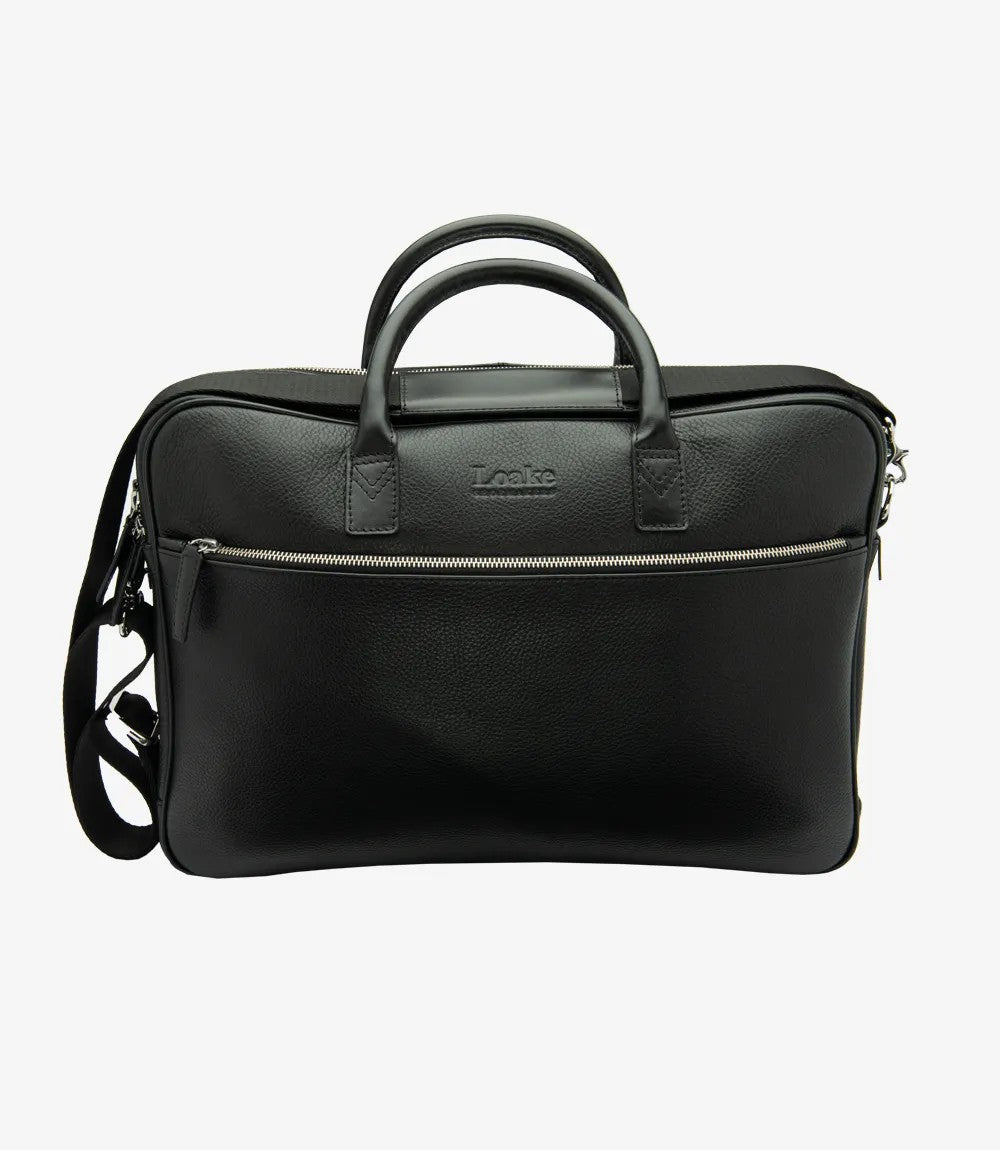 Loake Westminster Briefcase Black Grain
