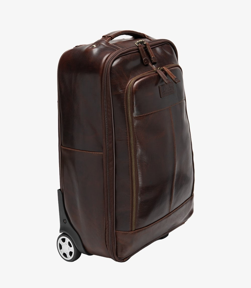 Loake Paris Wheeled Suitcase Brown