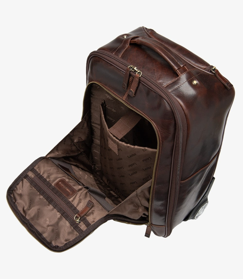 Loake Paris Wheeled Suitcase Brown