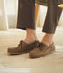 Loake Padstow Brown Oiled Nubuck Deck Shoes for Men