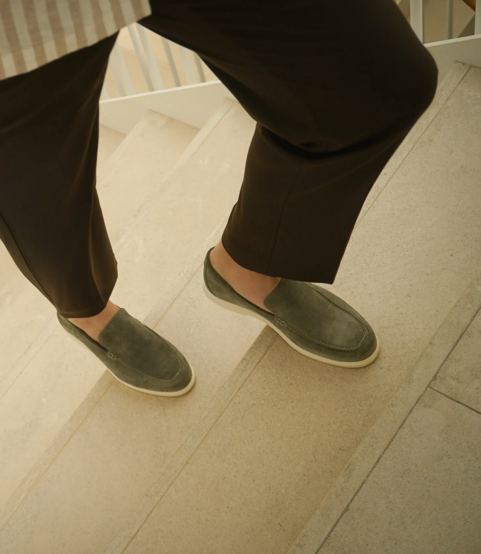 Loake Tuscany Pistachio Suede Life Style