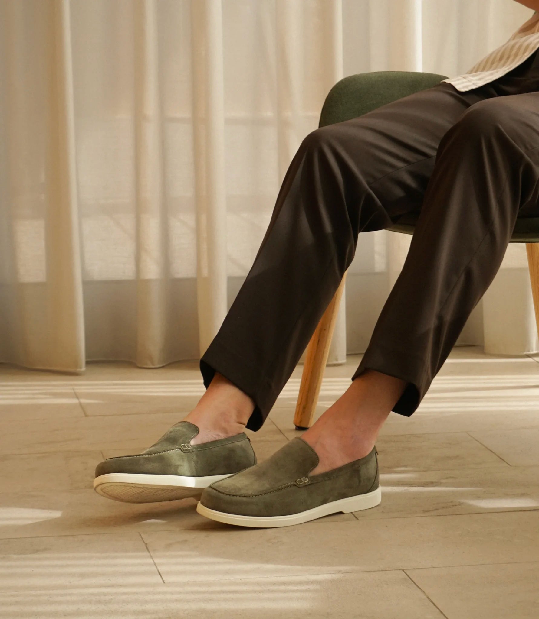 Loake Tuscany Pistachio Suede Life Style