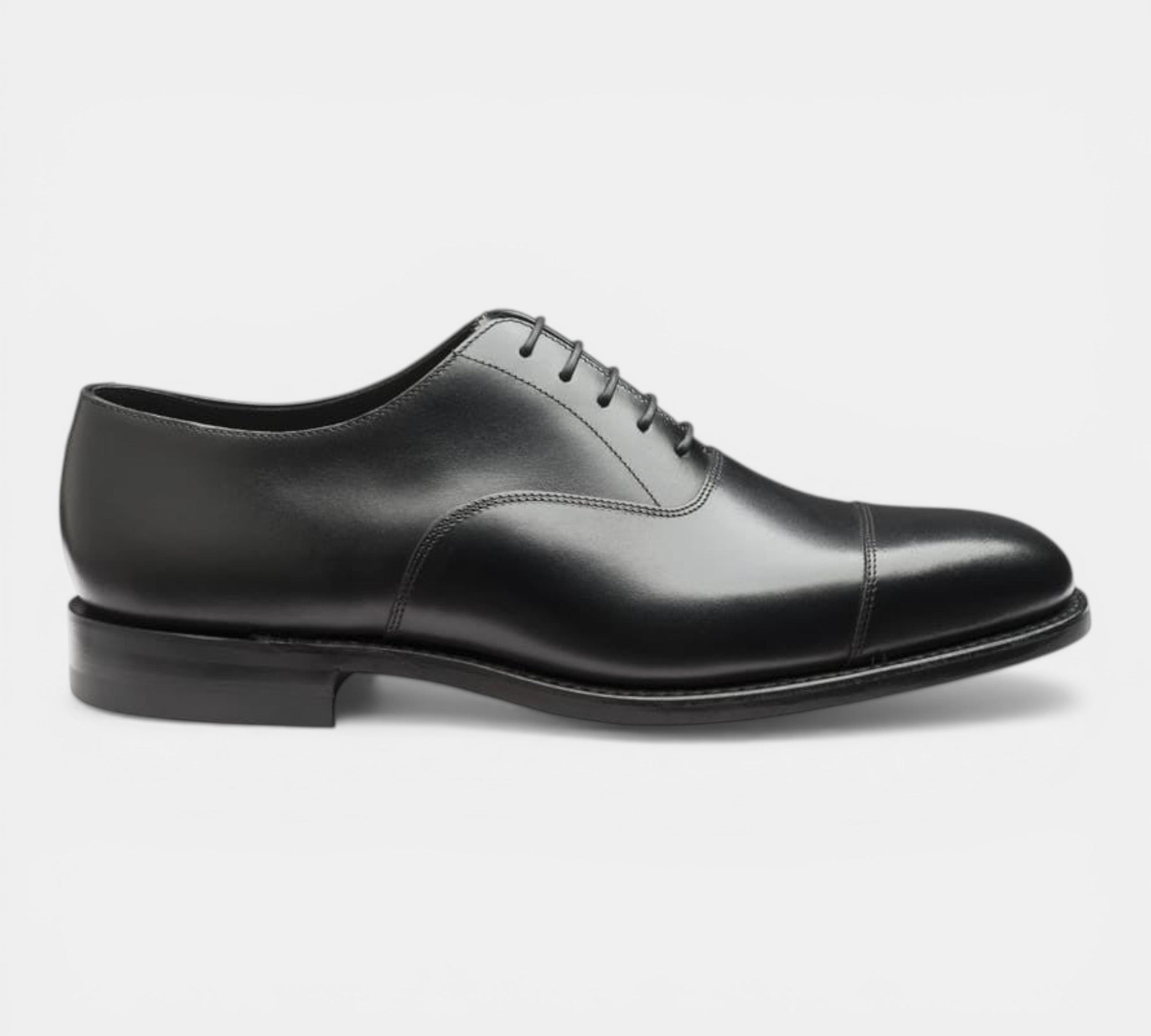 Loake Aldwych Black F Fit Oxford Shoes for Men