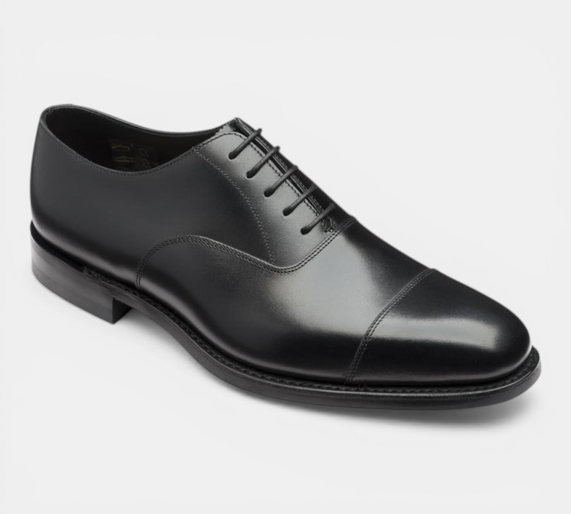 Loake Aldwych Black F Fit Oxford Shoes for Men