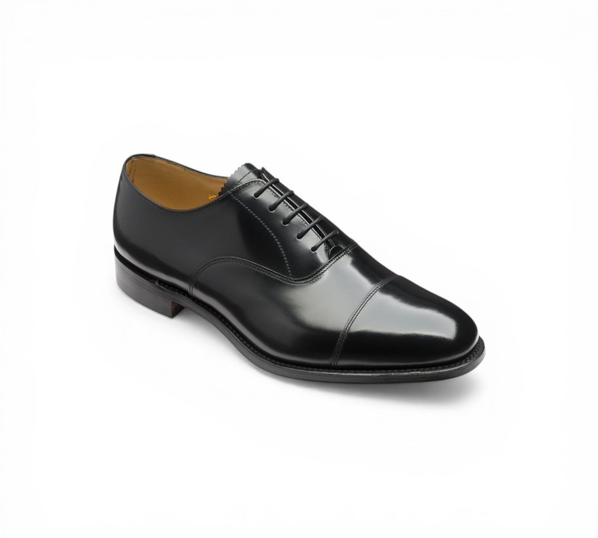 Loake 747 Black Toe Cap Oxford Shoes for Men