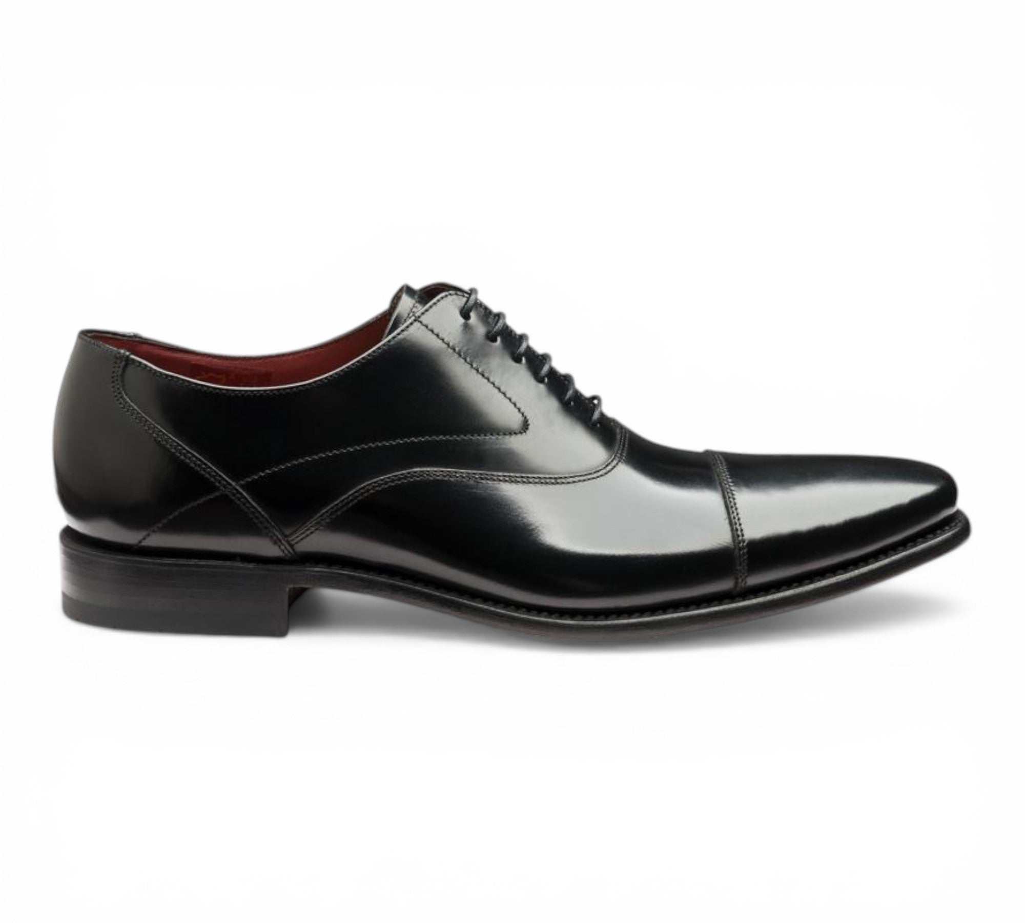 Loake Sharp Black Oxford Shoes | Euston Shoemakers London