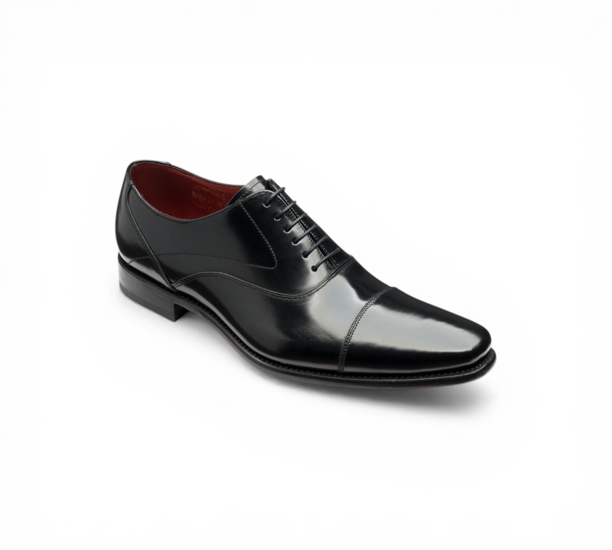 Loake Sharp Black Oxford Shoes | Euston Shoemakers London