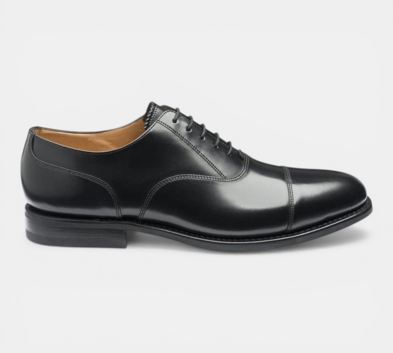 Loake 300 Black G Fit Cap Toe Oxford Shoes 