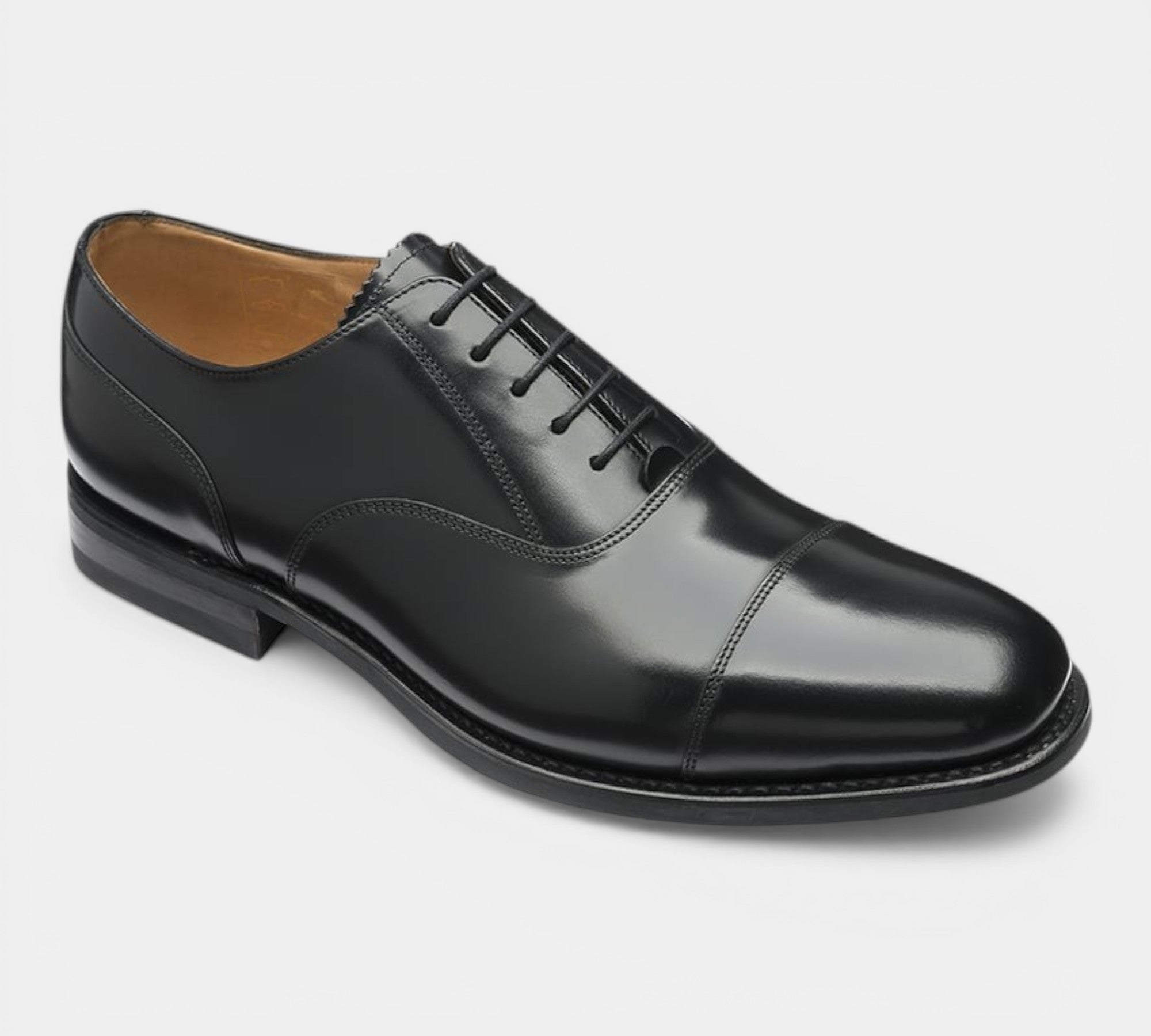 Loake 300 Black G Fit Cap Toe Oxford Shoes 