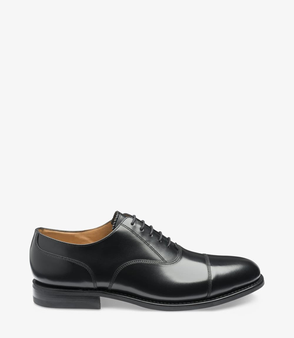Loake 300 Black Cap Toe Oxford Shoes