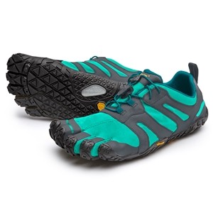 FiveFingers V-TRAIL 2.0 Ladies Green Grey Black Trail Running Shoes | Euston Shoemakers London