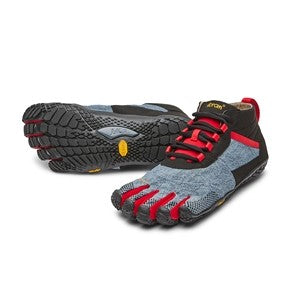 FiveFingers V-Trek Ladies Light Denim/Red | Women's Sneakers | Euston Shoemakers London