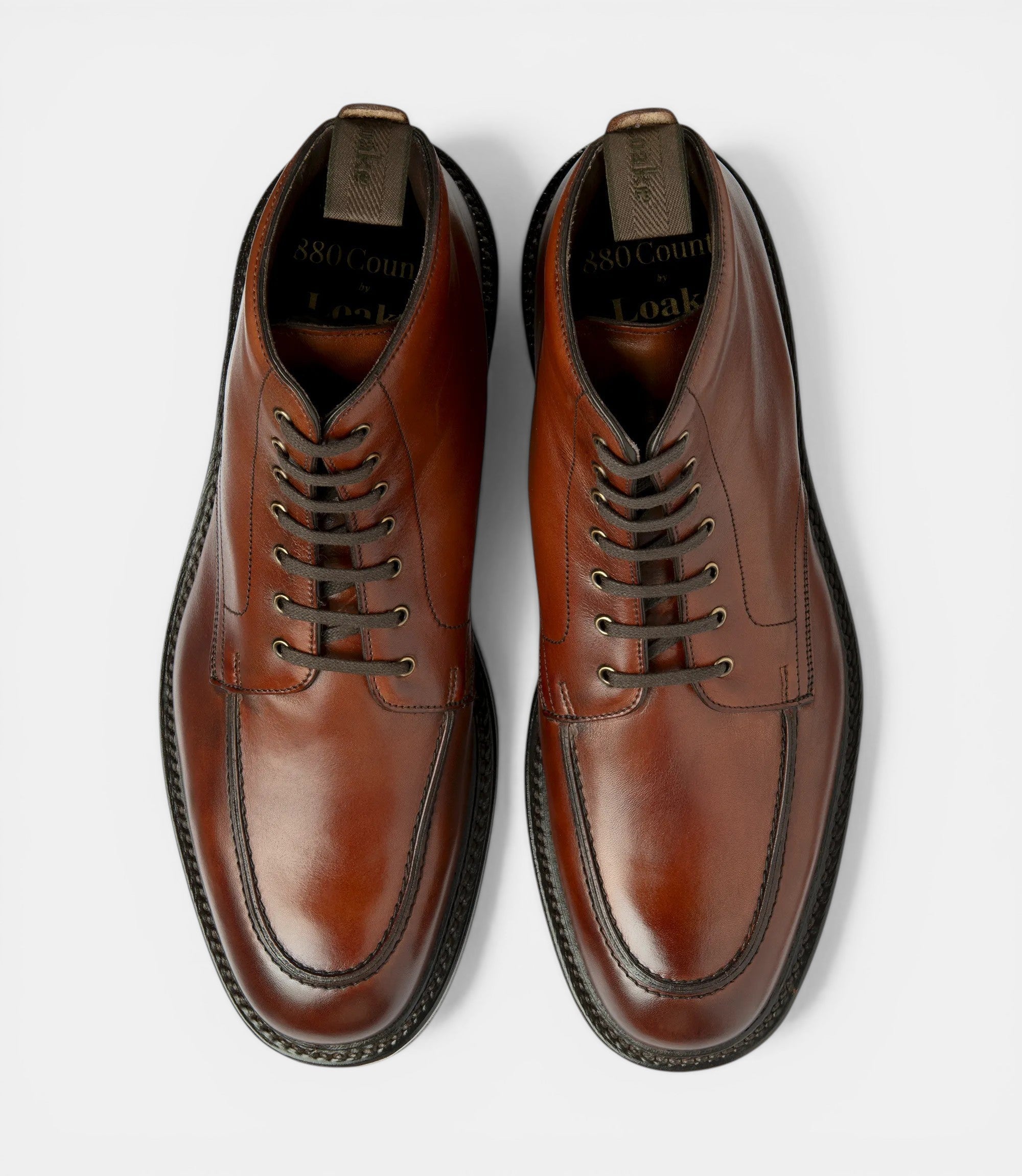 Loake Gisbourne Mahoney Leather Brogue Boot Top View