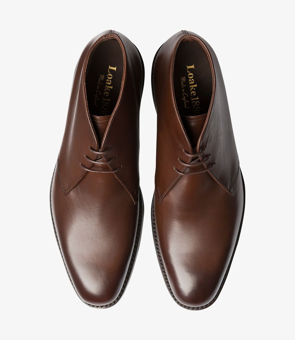 Loake Pimlico Dark Brown Chukka Boot Top View