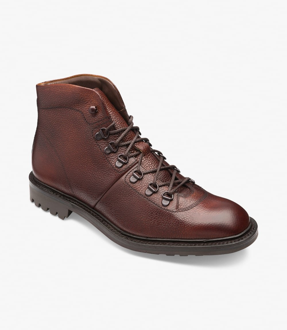 Loake Hiker Oxblood Grain Leather Boots for Men