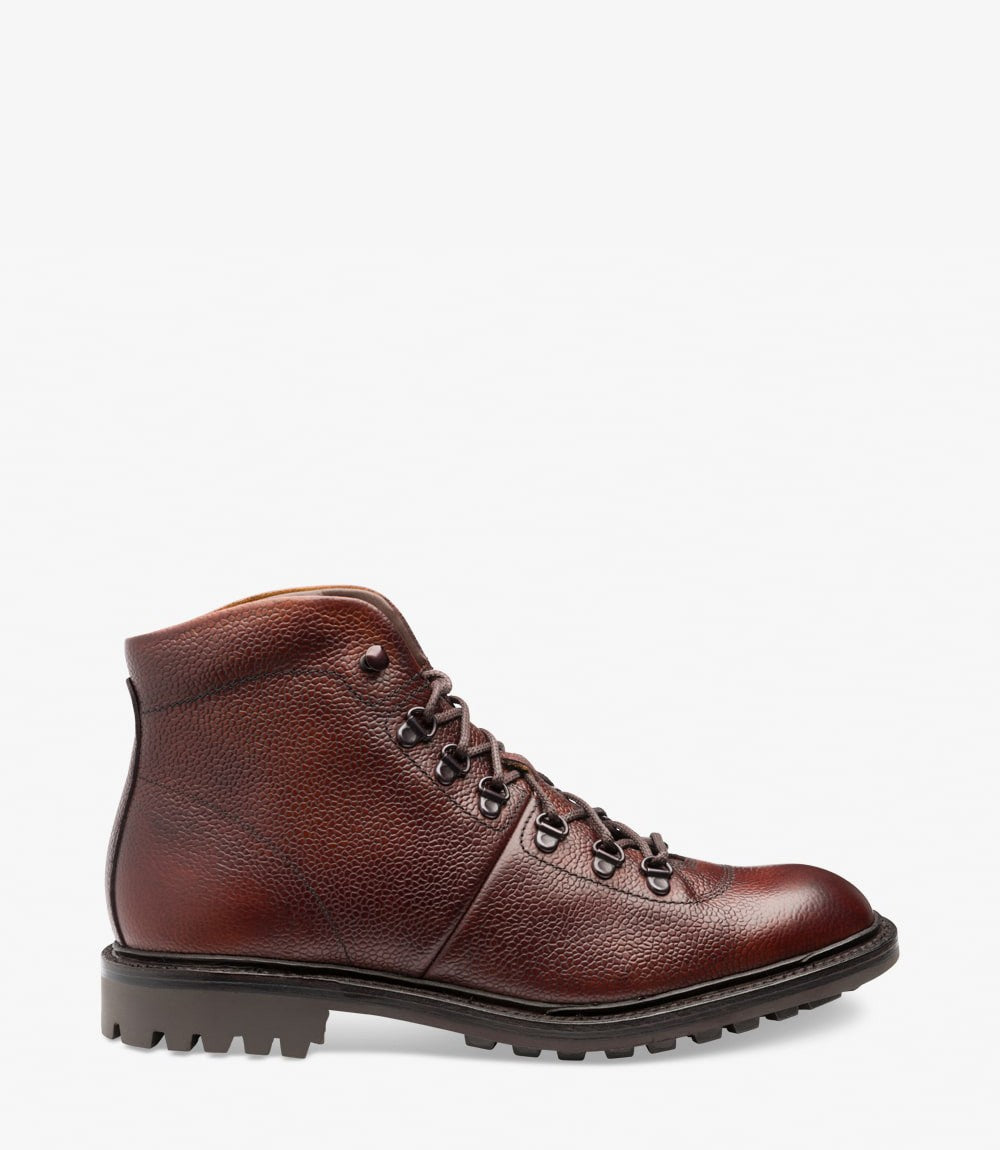 Loake Hiker Oxblood Grain Leather Boots for Men