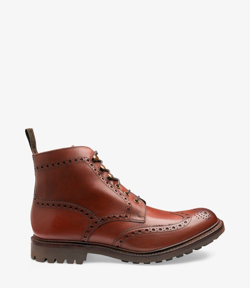 Loake Glendale Conker Brown Leather Boots for Men