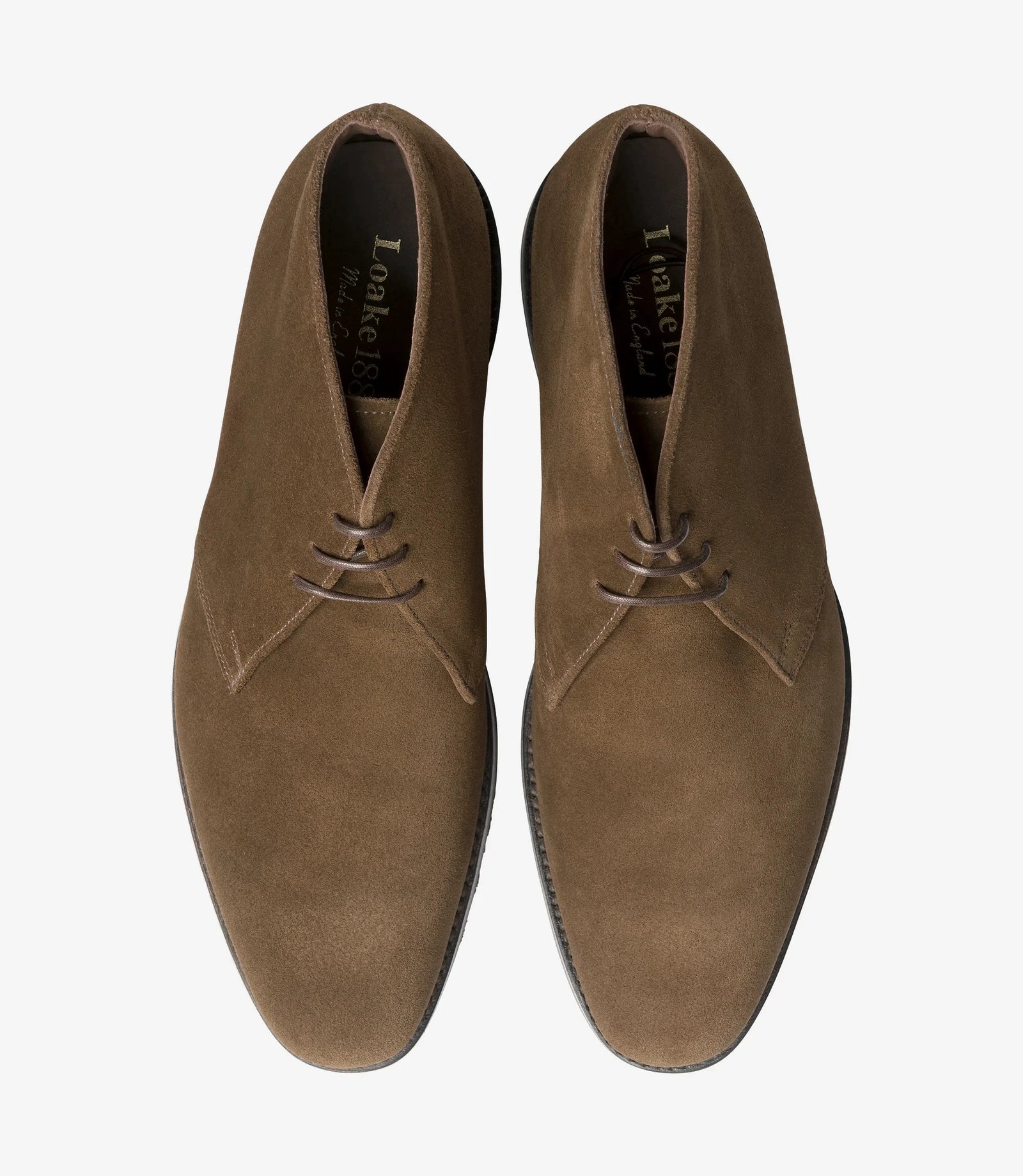 Loake Pimlico Brown Suede Chukka Boots Top View