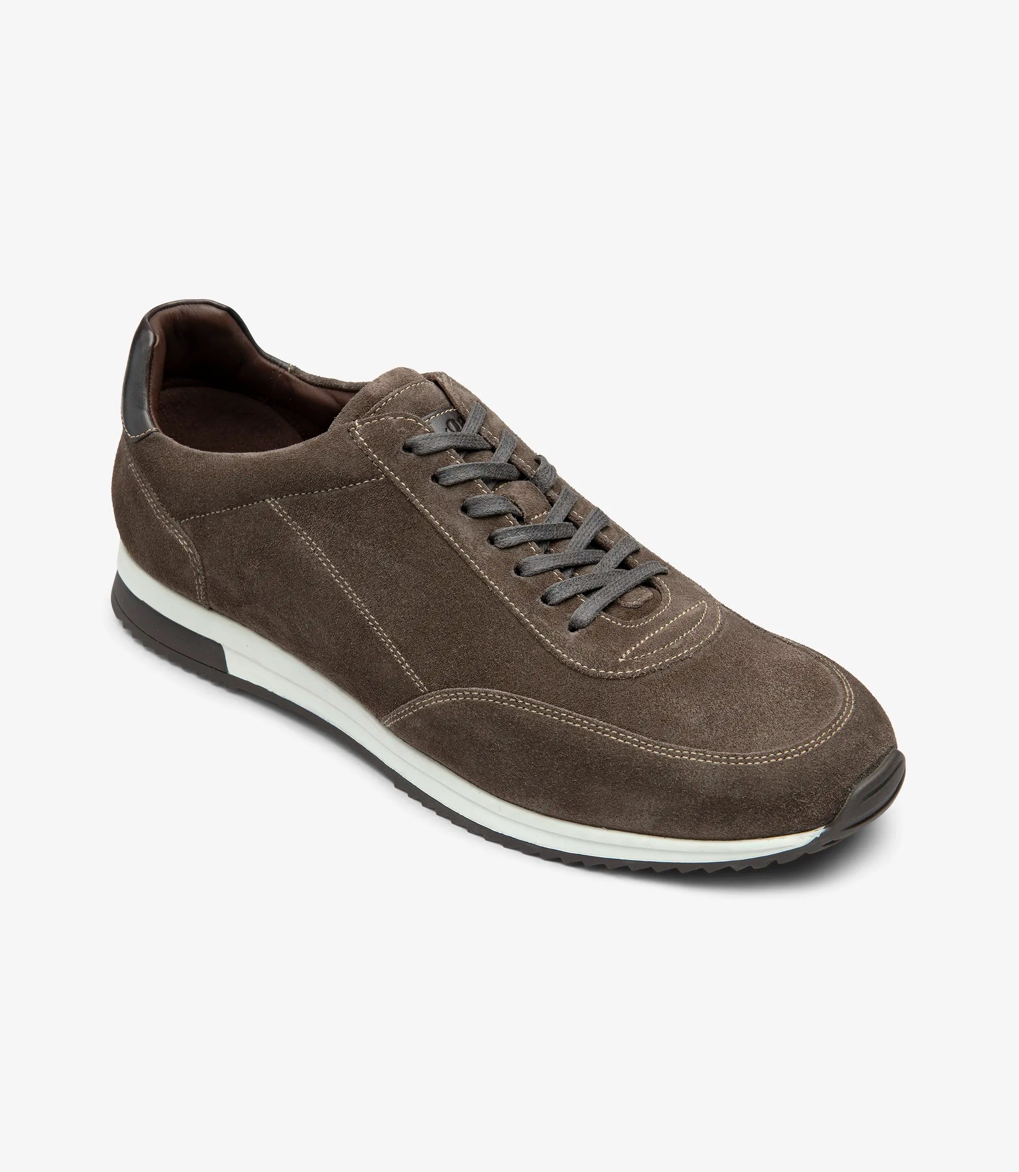 Loake Bannister Anthracite Suede Sneakers for Men