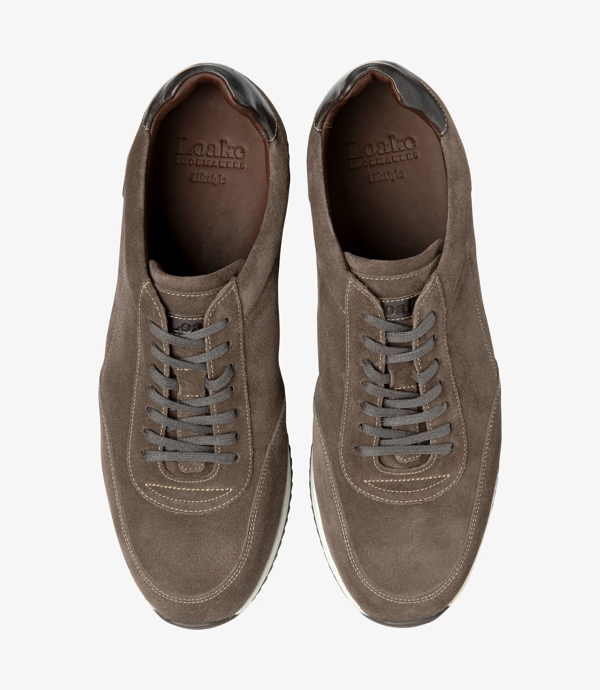 Loake Bannister Anthracite Suede Sneakers for Men