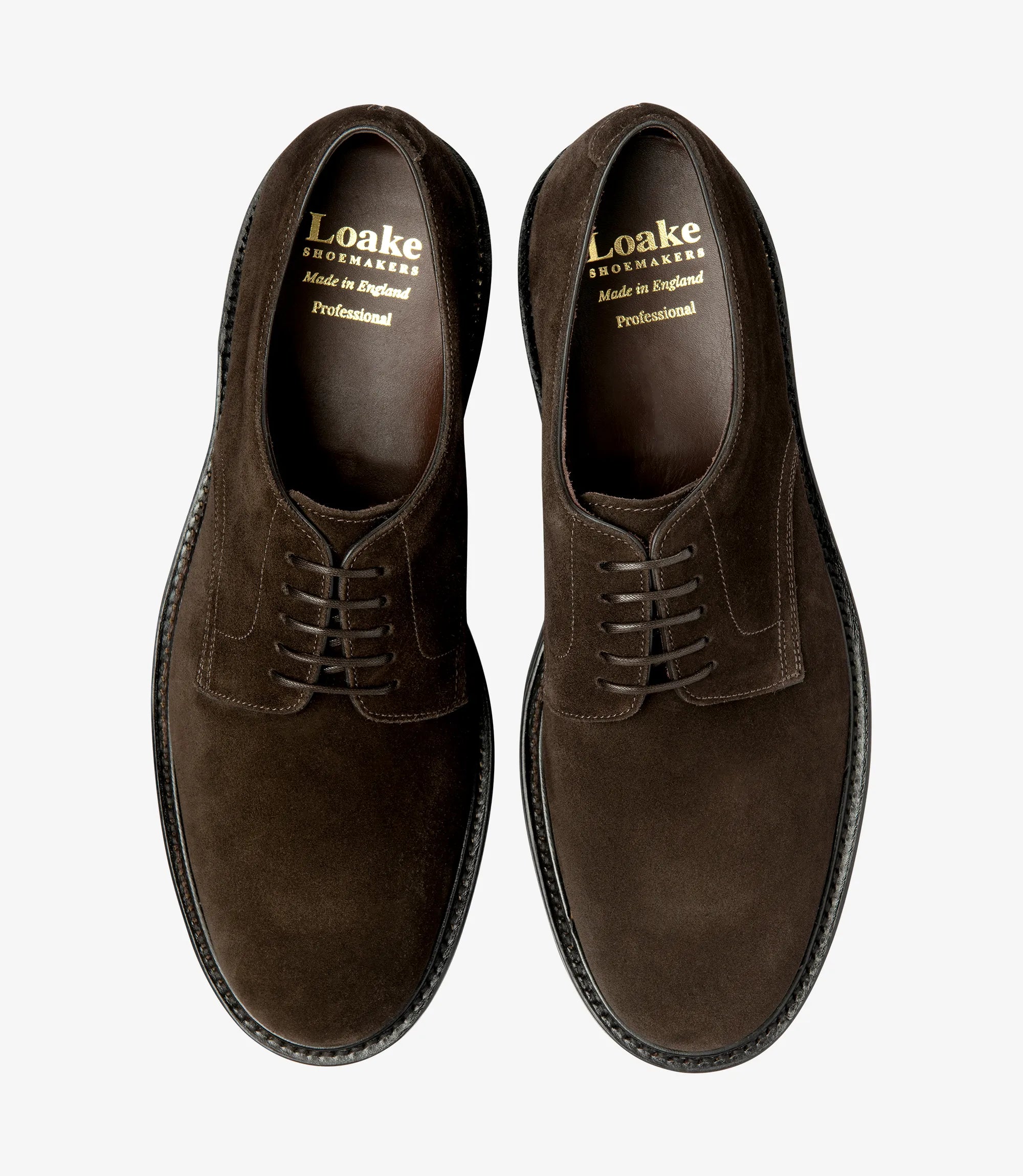 Handcrafted Loake (Barbican) Dark Brown Suede Classic