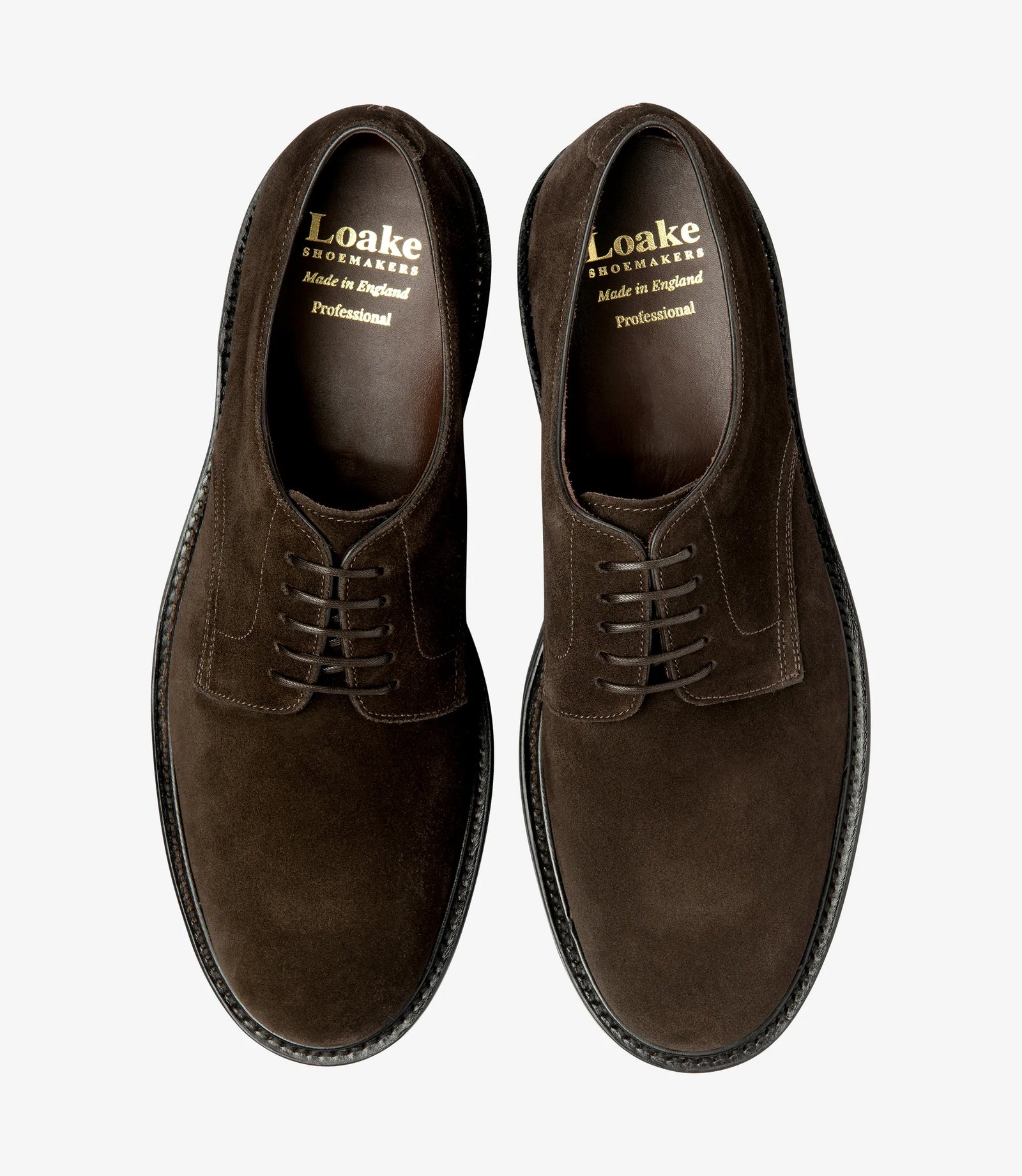 Handcrafted Loake (Barbican) Dark Brown Suede Classic