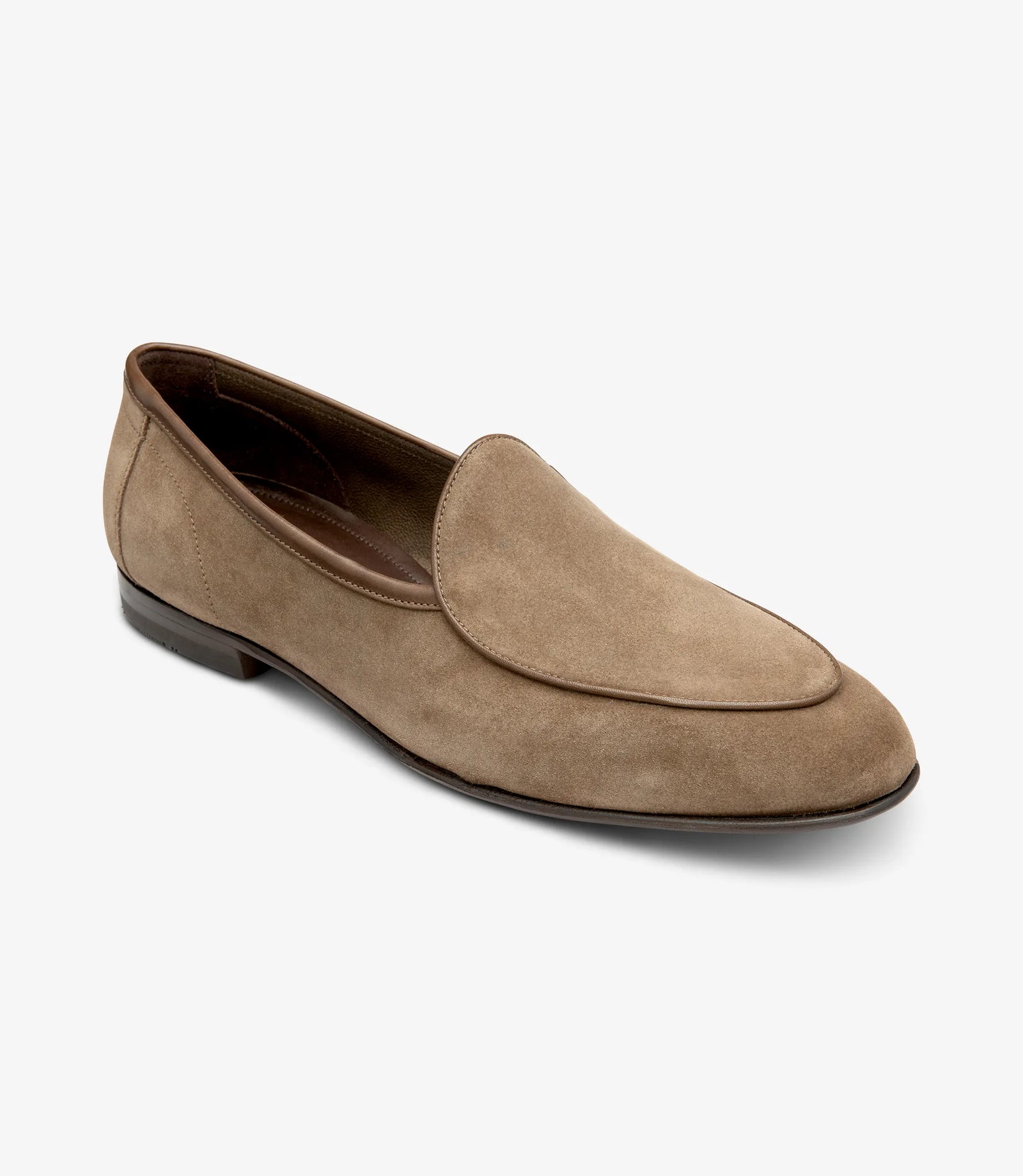 Handcrafted Loake (BELGRAVE) Flint Suede loafers