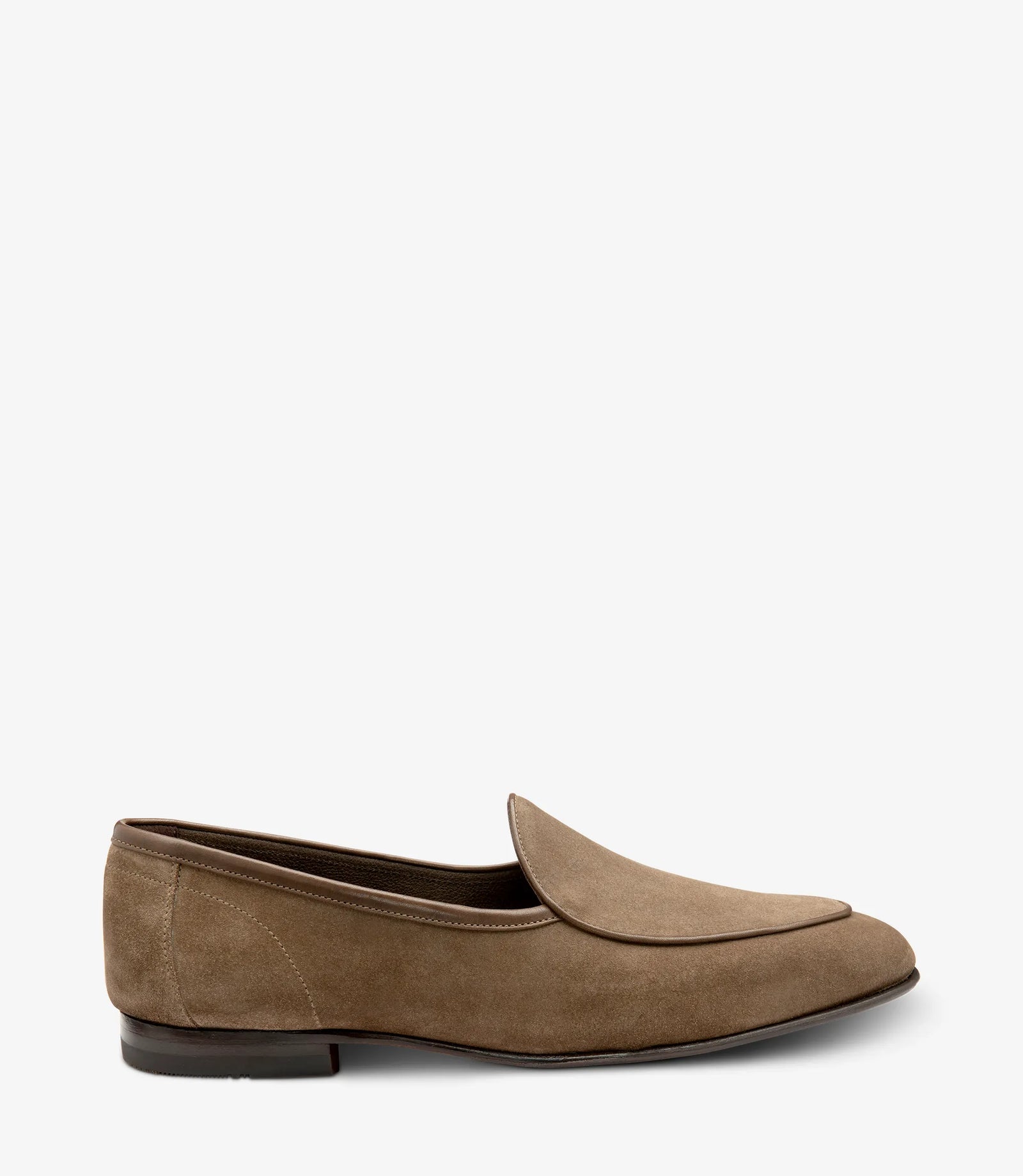 Handcrafted Loake (BELGRAVE) Flint Suede loafers