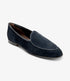 Handcrafted Loake (BELGRAVE) Navy Blue Suede loafers