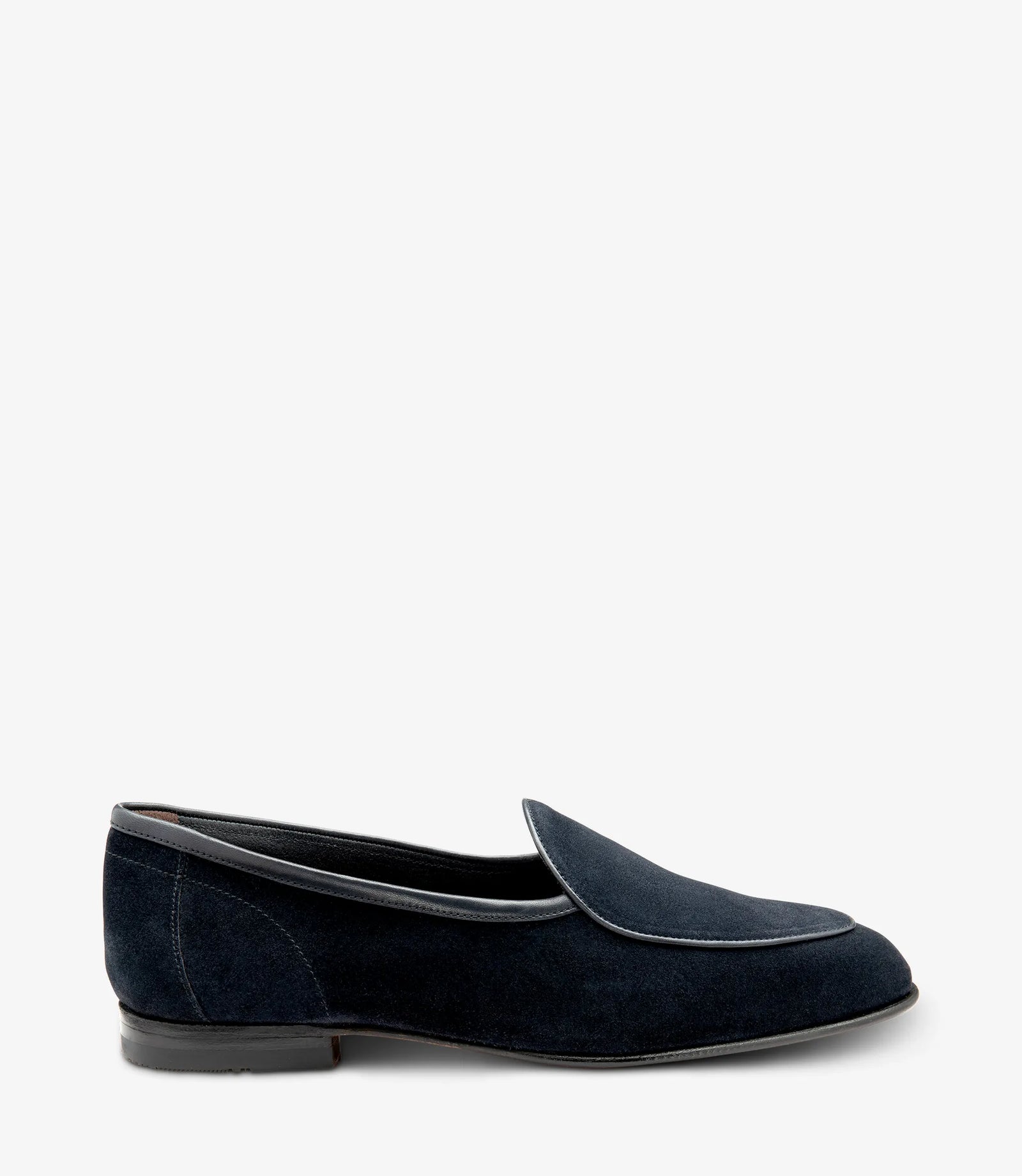Handcrafted Loake (BELGRAVE) Navy Blue Suede loafers
