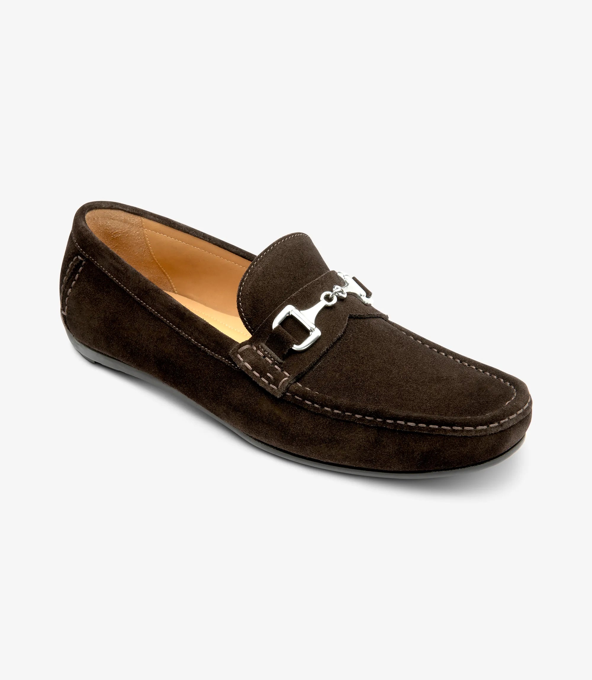 Loake Hawthorn Dark Brown Suede Driving Shoes for Men