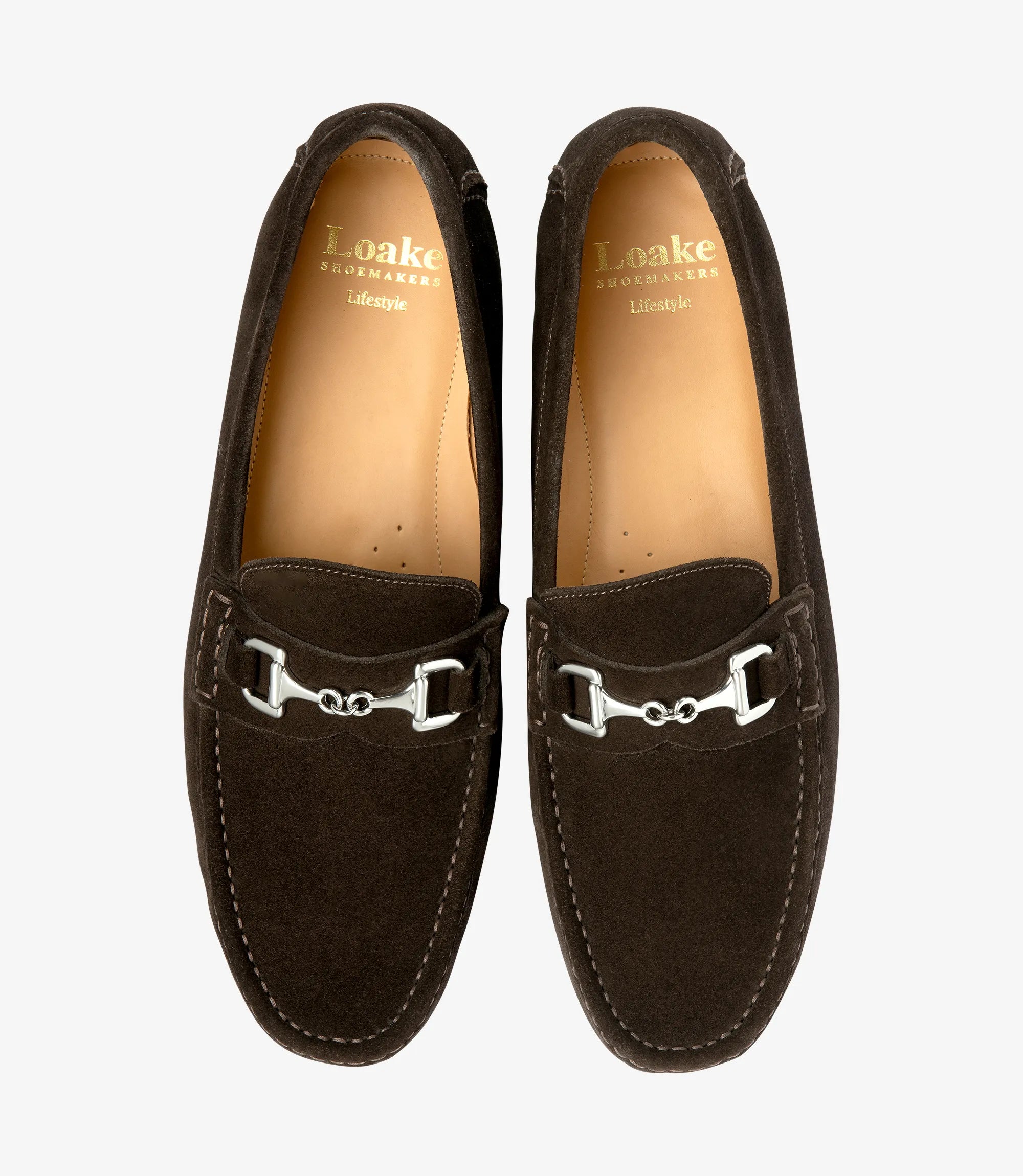 Loake Hawthorn Dark Brown Suede Driving Shoes for Men