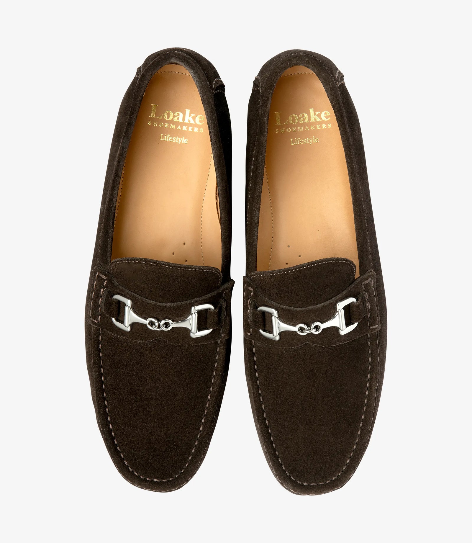 Loake Hawthorn Dark Brown Suede Driving Shoes for Men