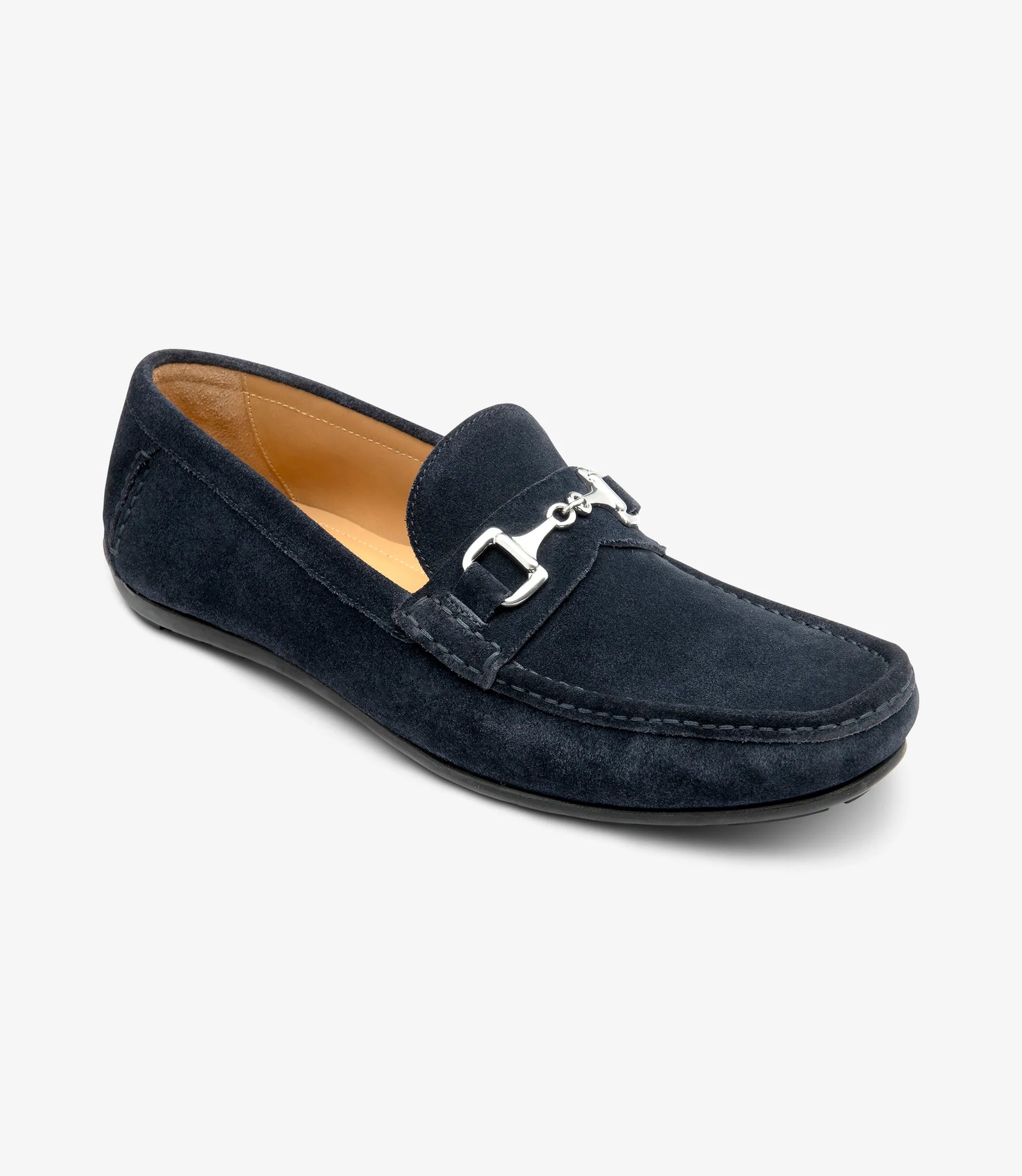 Loake Hawthorn Navy Suede Driving Shoes for Men