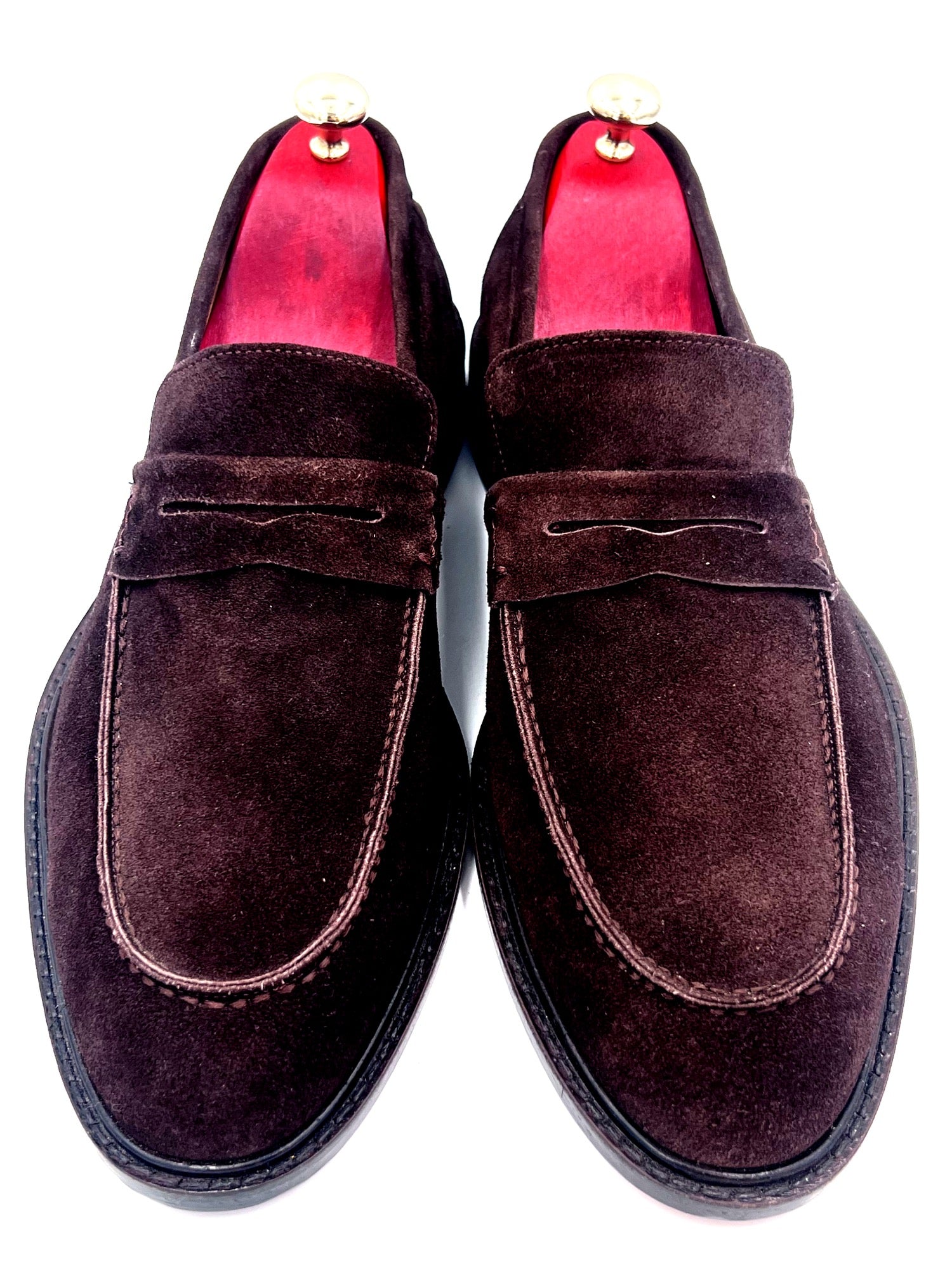 Oscar William Dark Brown Suede Penny Loafers – Understated Elegance, Effortless Comfort