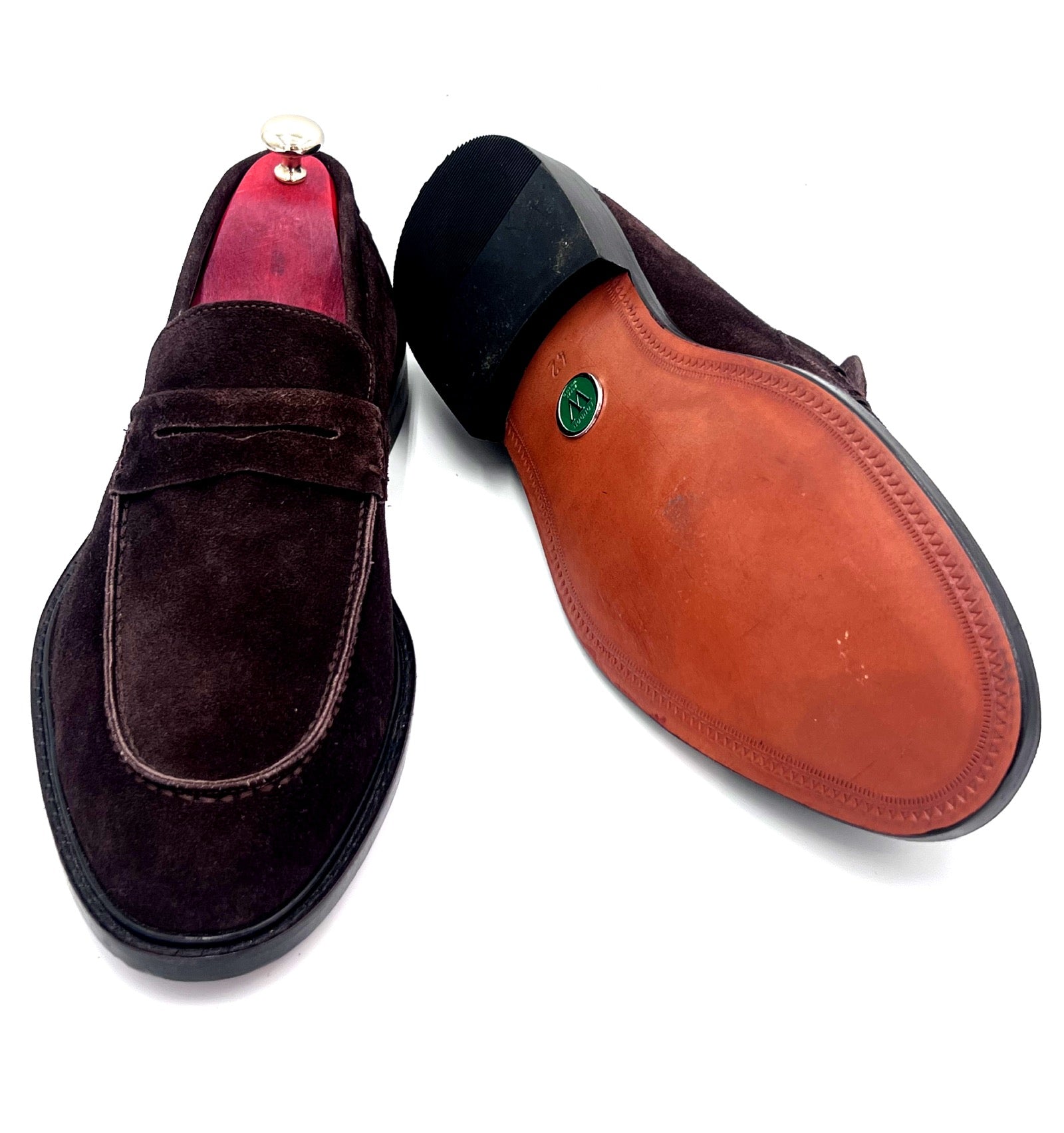 Oscar William Dark Brown Suede Penny Loafers – Understated Elegance, Effortless Comfort