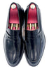 Oscar Williams High Shine Leather Penny Black Loafers