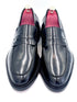 Oscar Williams High Shine Leather Penny Black Loafers