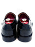 Oscar Williams High Shine Leather Penny Black Loafers