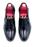 Oscar William Black High Shine Leather Penny Loafers