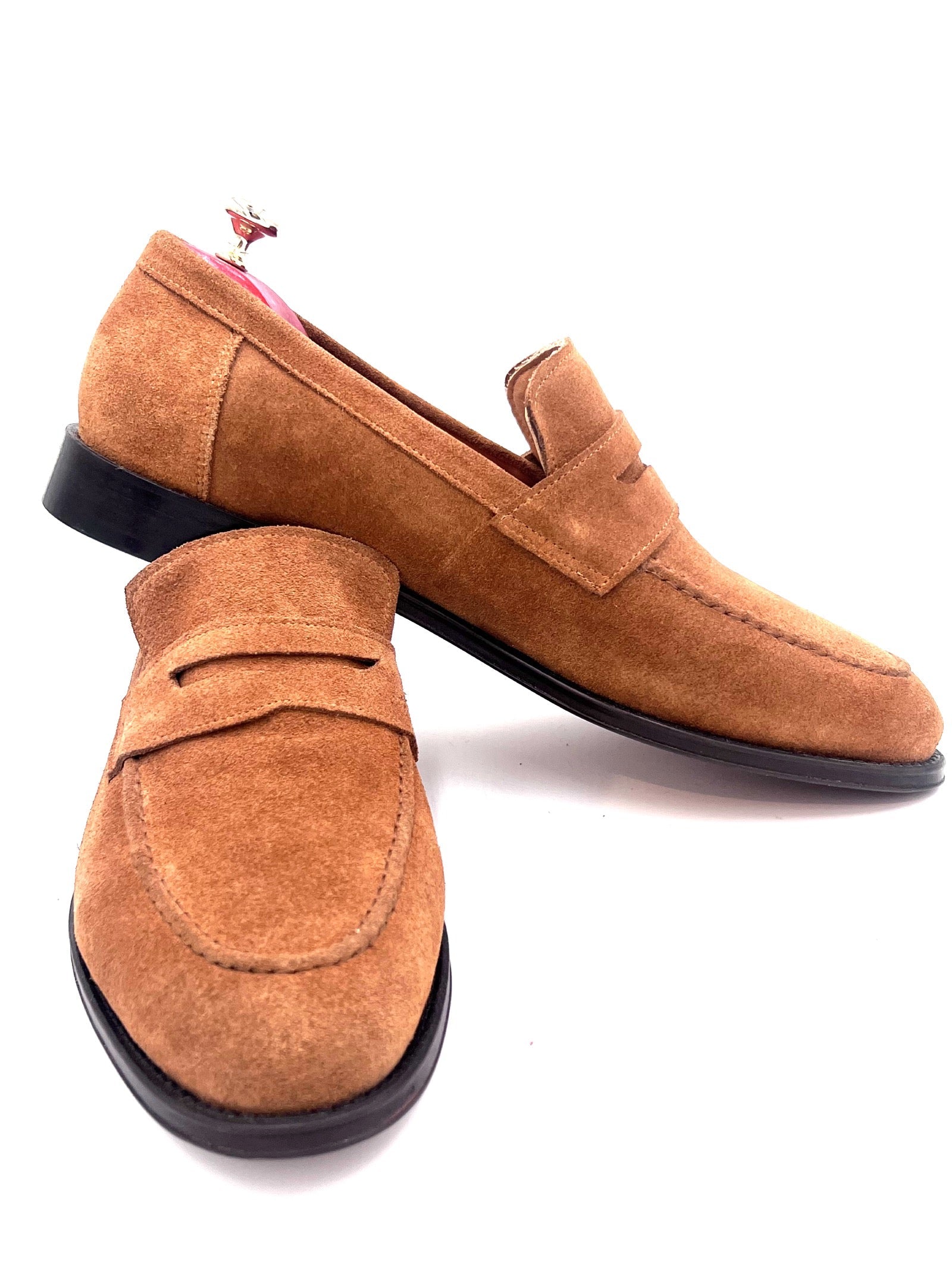 Oscar William Light Brown Suede Penny Loafers – Effortless Sophistication