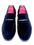 Oscar William Black Suede Penny Loafers – Leather Sole / Leather Lining