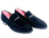 Oscar William Black Suede Penny Loafers – Leather Sole / Leather Lining
