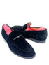 Oscar William Black Suede Penny Loafers – Leather Sole / Leather Lining