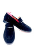 Oscar William Black Suede Penny Loafers – Leather Sole / Leather Lining