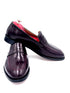 Oscar William Burgundy High Shine Penny Loafers – Leather Sole / Lining