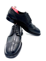 Black Full Brogue Dress Shoes with Dainite Sole | Oscar William
