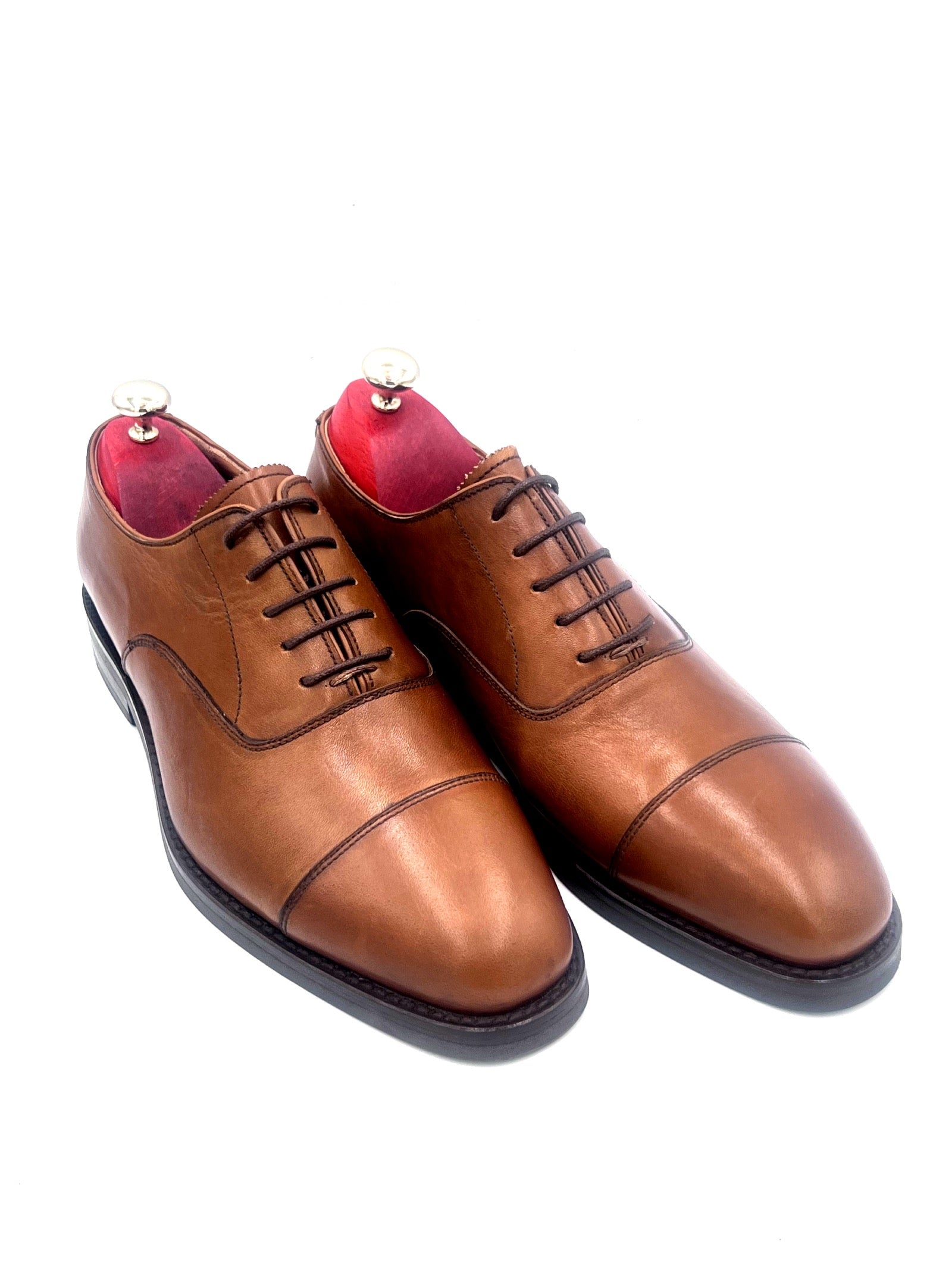 Oscar William Tan Classic Oxford Shoes Top View