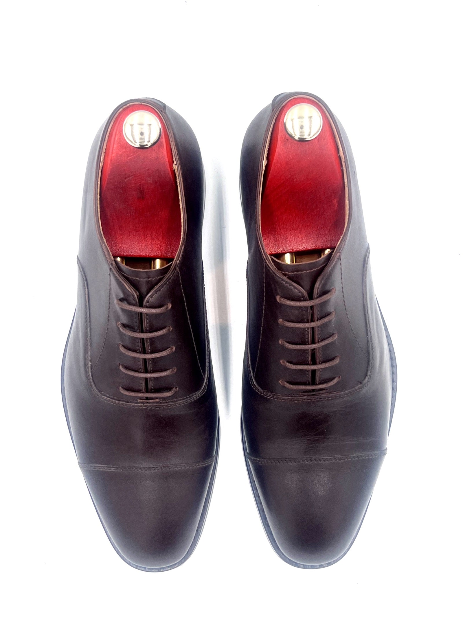 Oscar William Dark Brown Classic Oxford Shoes Top View
