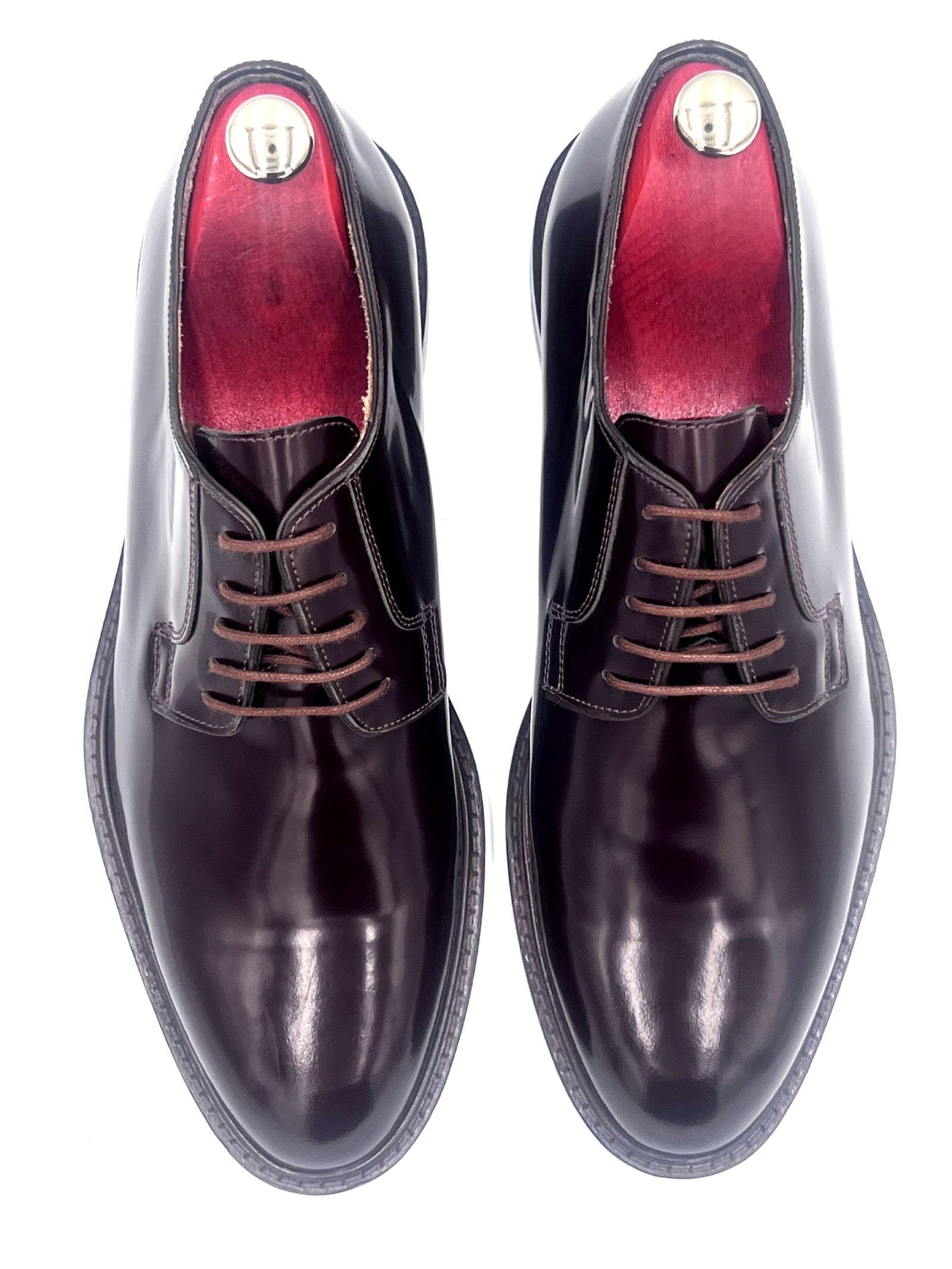 Oscar William Brown High Shine Derby – Leather Sole / Lining